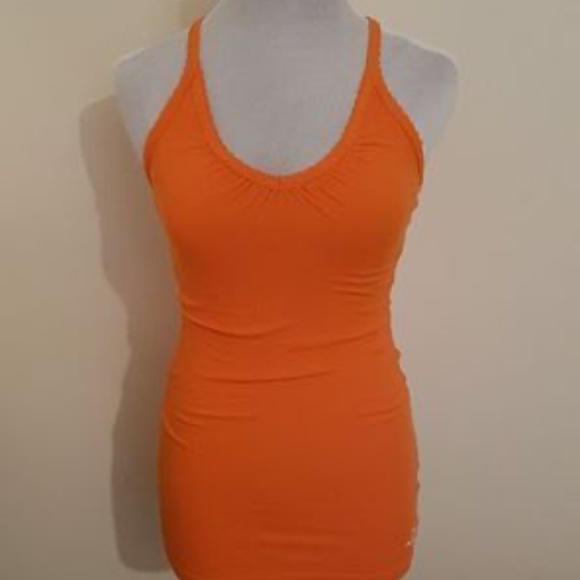 GUESS Women's Racer Back Orange Tank Top - Picture 1 of 2